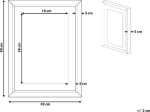 Beliani Obraz w ramie 30 x 40 cm niebieski KAYES 4