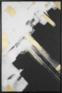 Beliani Obraz na płótnie w ramie 63 x 93 cm czarno-biały SORA 1