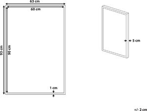 Beliani Obraz na płótnie w ramie 63 x 93 cm brązowo-biały FELTRINA 3