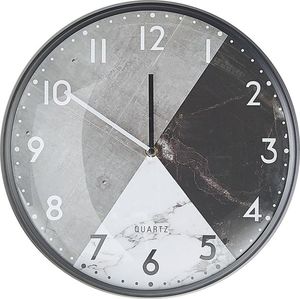 Beliani Zegar ścienny 33 cm czarno-biały DAVOS 1