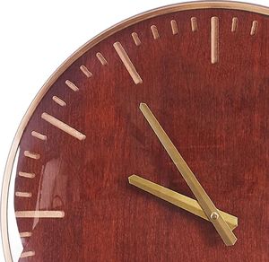 Beliani Zegar ścienny 43 cm brązowo-złoty BRUGG 1