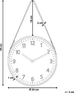Beliani Zegar ścienny 26 cm brązowy RENENS 3