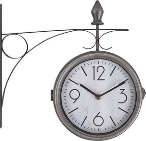 Beliani Zegar ścienny 22 cm srebrno-biały ROMONT 1