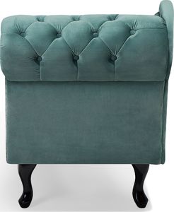 Beliani Szezlong welurowy prawostronny miętowy NIMES 5