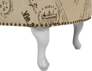 Beliani Szezlong lewostronny nadruk beżowy NIMES 5