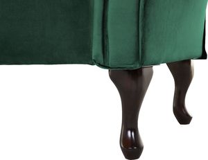 Beliani Szezlong welurowy prawostronny zielony LATTES 4