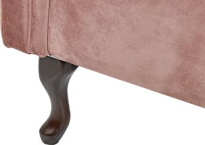 Beliani Szezlong welurowy prawostronny różowy LATTES 4