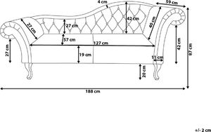 Beliani Szezlong welurowy prawostronny różowy LATTES 5