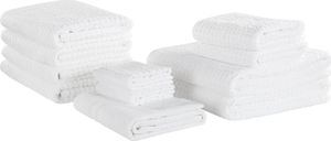 Beliani Komplet 11 ręczników bawełniany biały ATAI 1