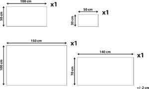 Beliani Komplet 4 ręczników bawełniany beżowy ATAI 2