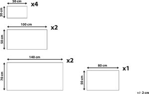 Beliani Komplet 9 ręczników bawełniany biały AREORA 2