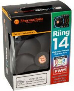 Wentylator Thermaltake Riing 14 LED RGB 3-pack + Hub (CL-F043-PL14SW-B) 11