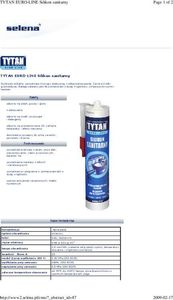 Tytan SILIKON SANITARNY EURO-LINE 280ML BIAŁY 2