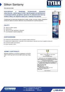 Tytan SILIKON SANITARNY EURO-LINE 280ML BIAŁY 4