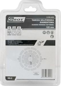 Grot TARCZA SZLIFIERSKA DIAMENTOWA GS-2 125MM 2