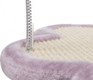 Trixie Drapak stojący ze słupkiem Junior, 40 × 50 × 38 cm, liliowy/naturalny 5