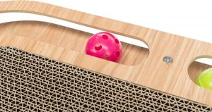 Trixie Drapak kartonowy z zabawkami, drewno/karton, z kocimiętką 3