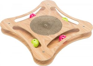 Trixie Drapak kartonowy z zabawkami, drewno/karton, 35 × 4 × 35 cm 3