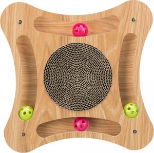 Trixie Drapak kartonowy z zabawkami, drewno/karton, 35 × 4 × 35 cm 5