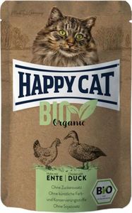 Happy Cat Bio Organic, mokra karma dla kotów dorosłych, kurczak i kaczka, 85g, saszetka 1