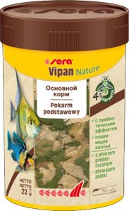 Sera Vipan Nature 100 ml, płatki - pokarm premium 1
