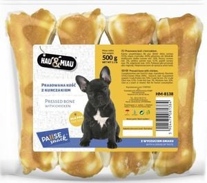 Hau&Miau Pausesnack przysmak dla psa, prasowana kość z kurczakiem 500g 1