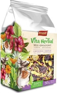 Vitapol Vita Herbal dla gryzoni i królika, mix kwiatowy, 50g 1