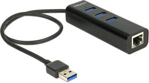 HUB USB Delock 1x RJ-45  + 3x USB-A 3.0 (62653) 1