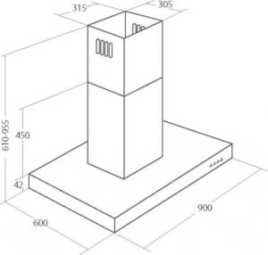 Okap Akpo WK-9 Isla Feniks Slim 90 6