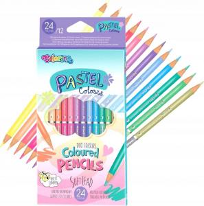 Patio Kredki ołówkowe dwukolorowe 12 sztuk 24 kolory 3