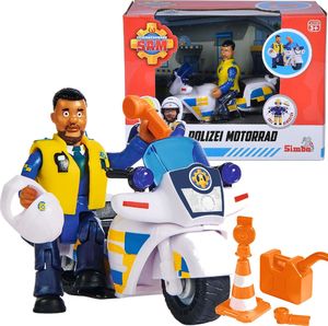 Figurka Simba Strażak Sam - Motor policyjny i Malcolm (9251092) 1