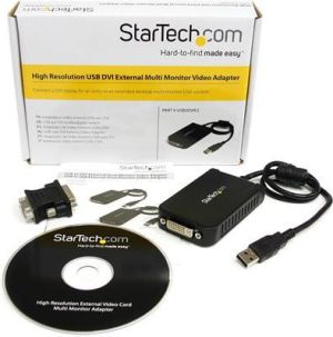 Adapter USB StarTech USB - DVI Czarny  (USB2DVIE3) 3