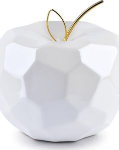 Białe ceramiczna figurka jabłko 16 cm Mondex 1