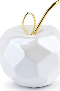 Białe ceramiczna figurka jabłko 11 cm Mondex 1