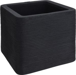 Donica Ribbed kwadrat antracyt prążkowana 40x34 cm 1