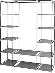 Saska Garden Szafa tekstylna, garderoba ciemno szara 175x133x43CM profil 13MM universal 5