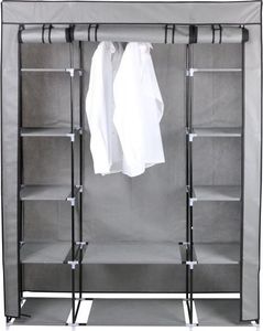 Saska Garden Szafa tekstylna, garderoba ciemno szara 175x133x43CM profil 13MM universal 6