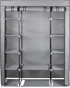 Saska Garden Szafa tekstylna, garderoba ciemno szara 175x133x43CM profil 13MM universal 8