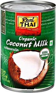 Real Thai Mleko kokosowe Organic BIO (85% wyciągu z kokosa) w puszce 400ml - Real Thai 1