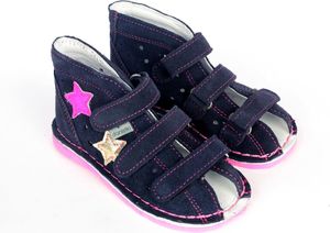 Danielki Obuwie dziewczęce Danielki TA125 profilaktyczne granatowy + róż 31 5