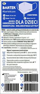 Bartek Maseczka bawełniana z jonami srebra M 3