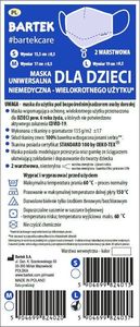 Bartek Maseczka bawełniana z jonami srebra groszki M 3