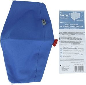 Bartek Maseczka bawełniana z jonami srebra niebieska L 2