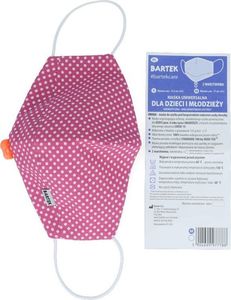 Bartek Maseczka bawełniana różowa z jonami srebra M 2