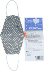 Bartek Maseczka bawełniana szara z jonami srebra S 2