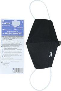 Bartek Maseczka bawełniana z jonami srebra czarna M 2