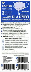 Bartek Maseczka bawełniana z jonami srebra czarna M 3