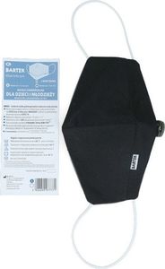 Bartek Maseczka bawełniana z jonami srebra czarna S 2