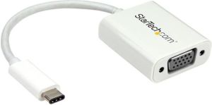 Adapter USB StarTech USB-C - VGA Biały  (CDP2VGAW) 1