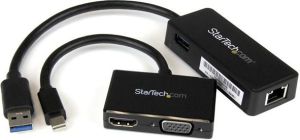 Adapter AV StarTech DisplayPort - HDMI - D-Sub (VGA) czarny (MSTS3MDPUGBK) 1